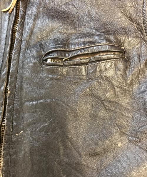 VINTAGE（ヴィンテージ）VINTAGE (ヴィンテージ) シングルライダースジャケット ブラウン サイズ:表記なしの古着・服飾アイテム