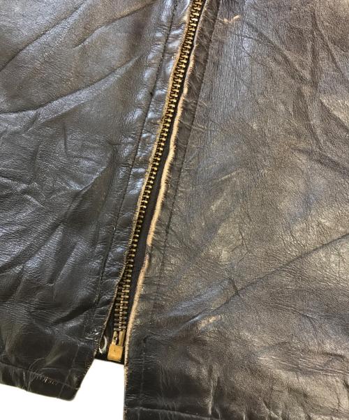 VINTAGE（ヴィンテージ）VINTAGE (ヴィンテージ) シングルライダースジャケット ブラウン サイズ:表記なしの古着・服飾アイテム