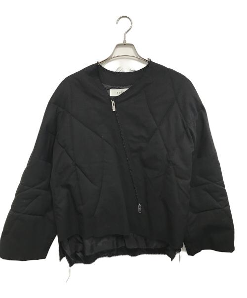 sulvam（サルバム）sulvam (サルバム) ノーカラー中綿ジャケット ブラック サイズ:Mの古着・服飾アイテム
