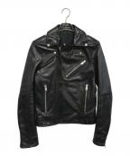BALENCIAGAバレンシアガ）の古着「レザーライダースジャケット」｜ブラック