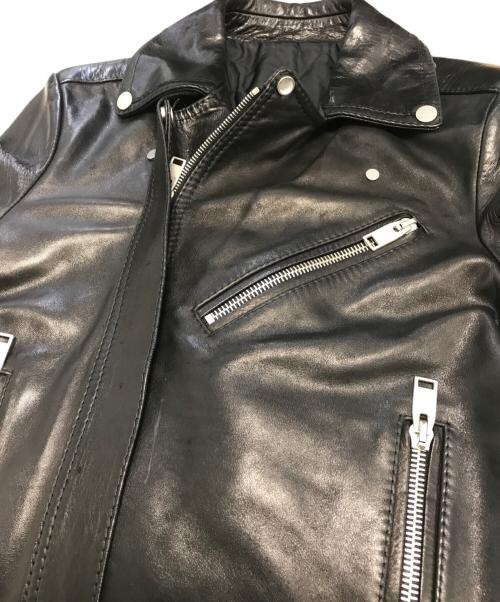 BALENCIAGA（バレンシアガ）BALENCIAGA (バレンシアガ) レザーライダースジャケット ブラック サイズ:44の古着・服飾アイテム