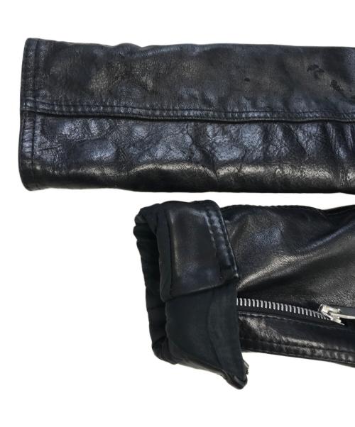 BALENCIAGA（バレンシアガ）BALENCIAGA (バレンシアガ) レザーライダースジャケット ブラック サイズ:44の古着・服飾アイテム