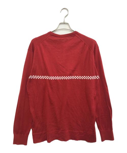 JOHN SMEDLEY（ジョンスメドレー）JOHN SMEDLEY (ジョンスメドレー) VAINL ARCHIVE (ヴァイナルアーカイブ) シーアイランドコットンロングスリーブニット レッド サイズ:Mの古着・服飾アイテム