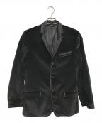 DOLCE & GABBANAドルチェ＆ガッバーナ）の古着「ベロアジップテーラードジャケット」｜ブラック