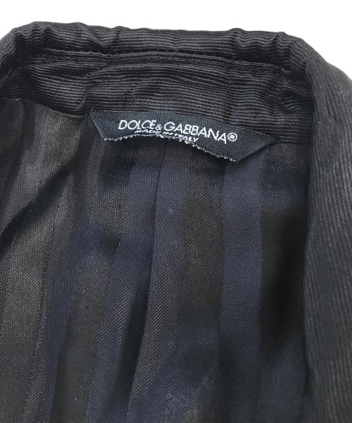 DOLCE & GABBANA（ドルチェ＆ガッバーナ）DOLCE & GABBANA (ドルチェ＆ガッバーナ) ベロアジップテーラードジャケット ブラック サイズ:表記なしの古着・服飾アイテム