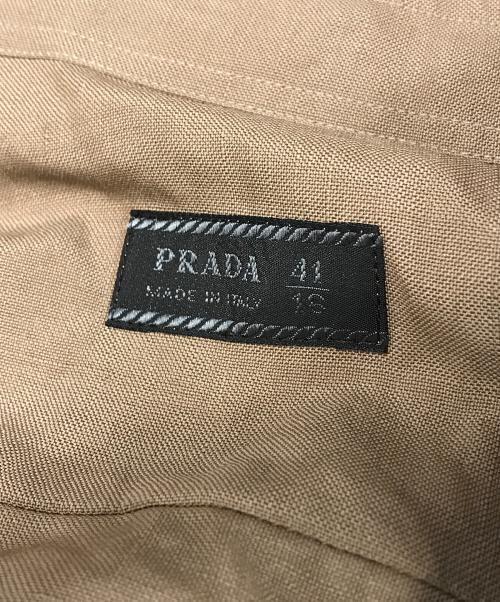 PRADA（プラダ）PRADA (プラダ) モヘアウールシャツ ブラウン サイズ:41の古着・服飾アイテム