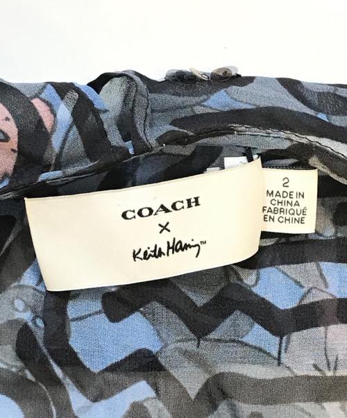 COACH（コーチ）COACH (コーチ) Keith Haring (キースヘリング) 切替ワンピース ネイビー サイズ:2の古着・服飾アイテム