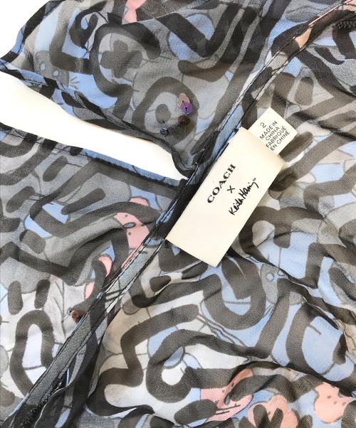 COACH（コーチ）COACH (コーチ) Keith Haring (キースヘリング) 切替ワンピース ネイビー サイズ:2の古着・服飾アイテム