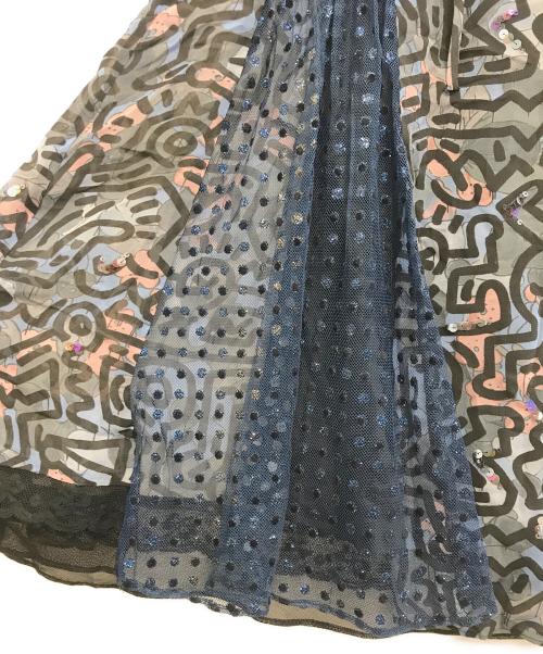 COACH（コーチ）COACH (コーチ) Keith Haring (キースヘリング) 切替ワンピース ネイビー サイズ:2の古着・服飾アイテム