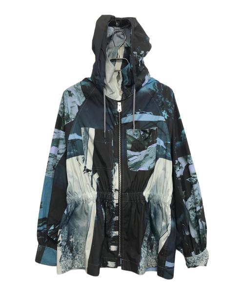 PAUL SMITH（ポールスミス）PAUL SMITH (ポールスミス) 転写プリントフーデッドジャケット ブルー サイズ:40の古着・服飾アイテム