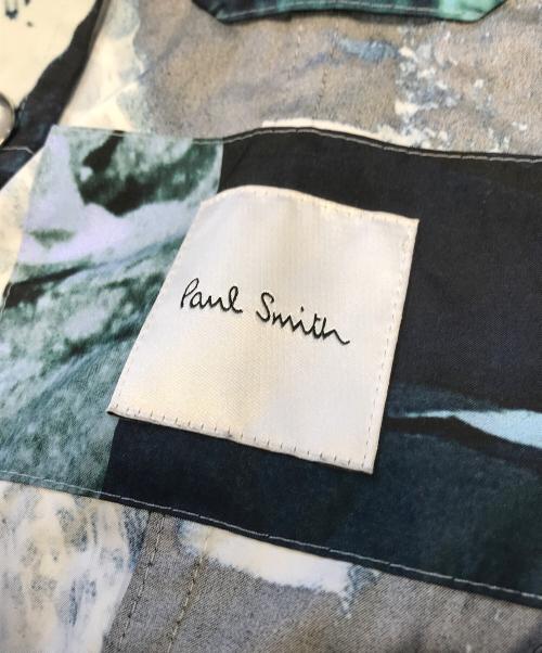 PAUL SMITH（ポールスミス）PAUL SMITH (ポールスミス) 転写プリントフーデッドジャケット ブルー サイズ:40の古着・服飾アイテム