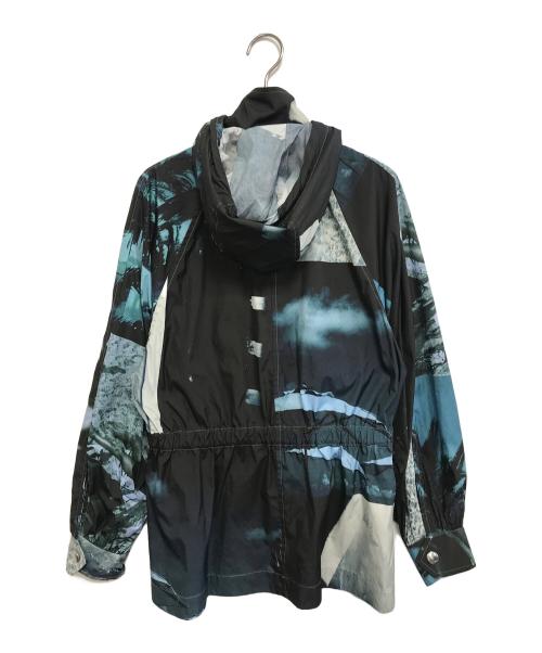 PAUL SMITH（ポールスミス）PAUL SMITH (ポールスミス) 転写プリントフーデッドジャケット ブルー サイズ:40の古着・服飾アイテム