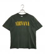 バンドTシャツバンドTシャツ）の古着「00s NIRVANA(ニルヴァーナ) バンドTシャツ」｜カーキ