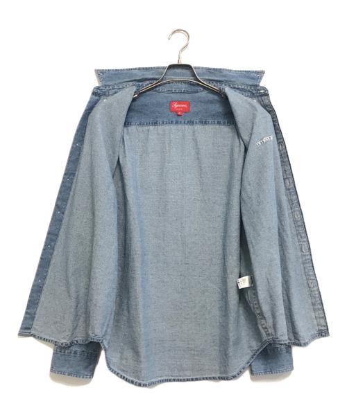 SUPREME（シュプリーム）Supreme (シュプリーム) CLASSIC LOGO DENIM SHIRT ブルー サイズ:Mの古着・服飾アイテム
