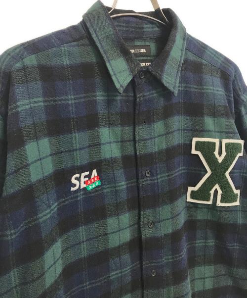 WIND AND SEA（ウィンダンシー）WIND AND SEA (ウィンダンシー) GOD SELECTION XXX (ゴッドセレクショントリプルエックス) チェックシャツ ネイビー サイズ:XLの古着・服飾アイテム