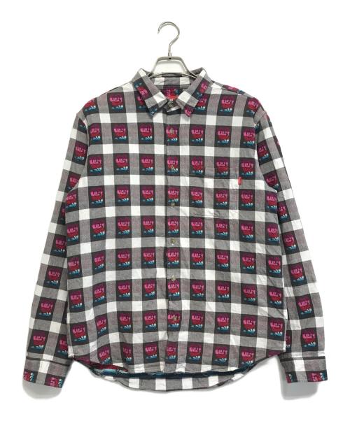 SUPREME（シュプリーム）Supreme (シュプリーム) Rose Buffalo Plaid Shirt レッド サイズ:Mの古着・服飾アイテム