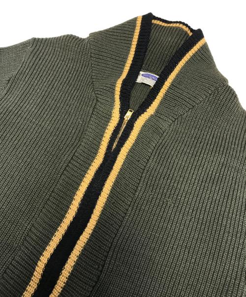 Pilgrim（ピルグリム）Pilgrim (ピルグリム) ジップアップニットカーディガン グリーン サイズ:Sの古着・服飾アイテム
