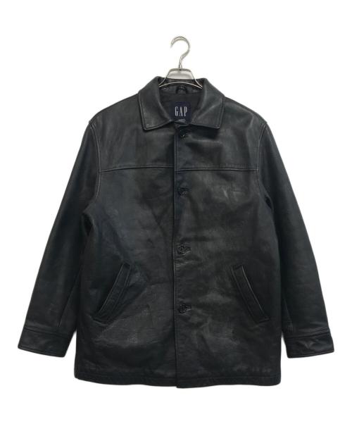 GAP（ギャップ）GAP (ギャップ) レザーカーコート ブラック サイズ:Mの古着・服飾アイテム