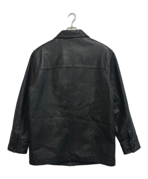 GAP（ギャップ）GAP (ギャップ) レザーカーコート ブラック サイズ:Mの古着・服飾アイテム