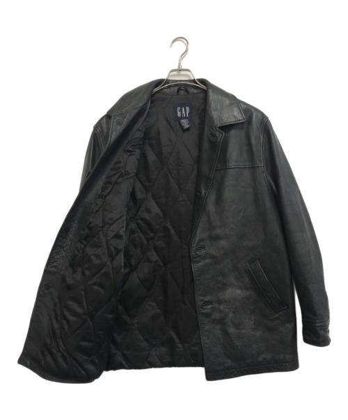 GAP（ギャップ）GAP (ギャップ) レザーカーコート ブラック サイズ:Mの古着・服飾アイテム