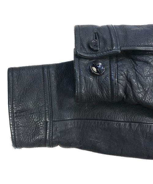 GAP（ギャップ）GAP (ギャップ) レザーカーコート ブラック サイズ:Mの古着・服飾アイテム