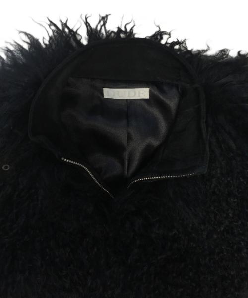 Dude（デュード）Dude (デュード) ファーレザージャケット ブラック サイズ:Fの古着・服飾アイテム