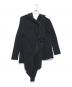 YOHJI YAMAMOTO（ヨウジヤマモト）の古着「ウール混リブドレープカーディガン」｜ブラック