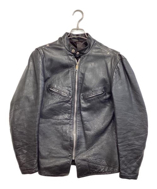 VINTAGE（ヴィンテージ）VINTAGE (ヴィンテージ) シングルライダースジャケット ブラック サイズ:表記なしの古着・服飾アイテム