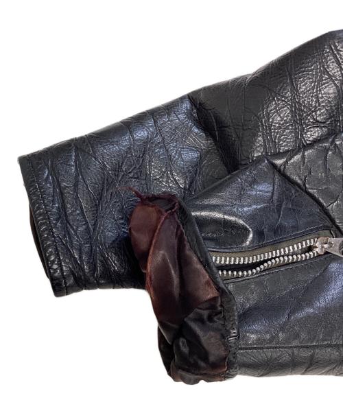 VINTAGE（ヴィンテージ）VINTAGE (ヴィンテージ) シングルライダースジャケット ブラック サイズ:表記なしの古着・服飾アイテム