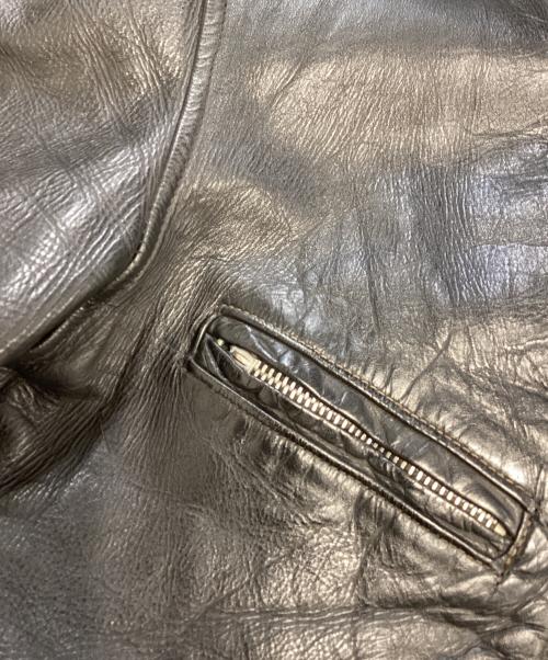 VINTAGE（ヴィンテージ）VINTAGE (ヴィンテージ) シングルライダースジャケット ブラック サイズ:表記なしの古着・服飾アイテム