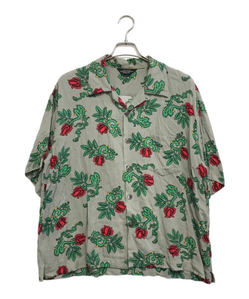 UNUSED（アンユーズド）UNUSED (アンユーズド) Rose pattern short sleeve shirt オリーブ サイズ:3の古着・服飾アイテム