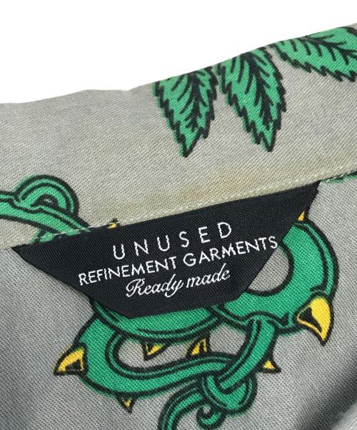 UNUSED（アンユーズド）UNUSED (アンユーズド) Rose pattern short sleeve shirt オリーブ サイズ:3の古着・服飾アイテム