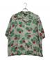 UNUSED（アンユーズド）の古着「Rose pattern short sleeve shirt」｜オリーブ