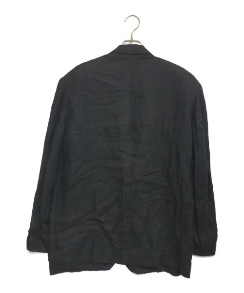 COMME des GARCONS HOMME（コムデギャルソン オム）COMME des GARCONS HOMME (コムデギャルソン オム) リネンテーラードジャケット ブラック サイズ:Mの古着・服飾アイテム