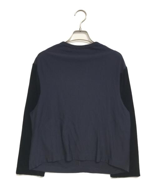 COMME des GARCONS（コムデギャルソン）COMME des GARCONS (コムデギャルソン) ベロア切替L/Sカットソー ネイビー サイズ:表記なしの古着・服飾アイテム