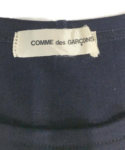 COMME des GARCONS（コムデギャルソン）COMME des GARCONS (コムデギャルソン) ベロア切替L/Sカットソー ネイビー サイズ:表記なしの古着・服飾アイテム