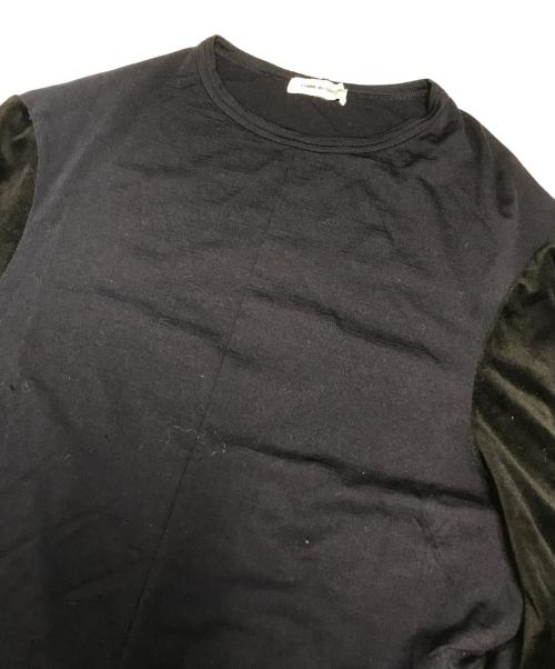 COMME des GARCONS（コムデギャルソン）COMME des GARCONS (コムデギャルソン) ベロア切替L/Sカットソー ネイビー サイズ:表記なしの古着・服飾アイテム