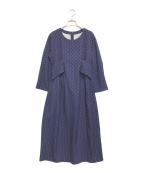 COMME des GARCONS COMME des GARCONSコムデギャルソン コムデギャルソン）の古着「総柄ワンピース」｜ネイビー