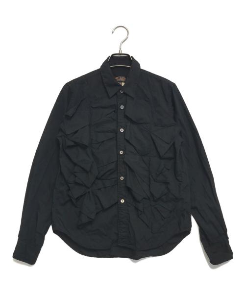 BLACK COMME des GARCONS（ブラックコムデギャルソン）BLACK COMME des GARCONS (ブラックコムデギャルソン) 長袖フリルシャツ ブラック サイズ:XSの古着・服飾アイテム