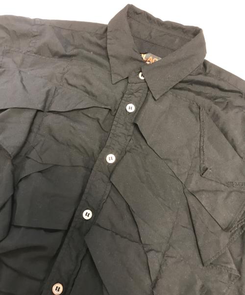 BLACK COMME des GARCONS（ブラックコムデギャルソン）BLACK COMME des GARCONS (ブラックコムデギャルソン) 長袖フリルシャツ ブラック サイズ:XSの古着・服飾アイテム