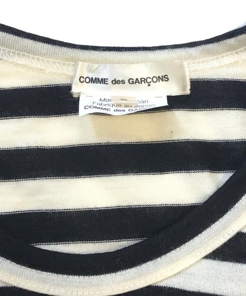 COMME des GARCONS（コムデギャルソン）COMME des GARCONS (コムデギャルソン) プリントボーダーニット ホワイト サイズ:Sの古着・服飾アイテム