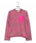 COMME des GARCONS（コムデギャルソン）の古着「プリントボーダーニット」｜ピンク