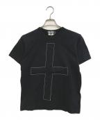 BLACK COMME des GARCONSブラックコムデギャルソン）の古着「リバーシブル十字架Tシャツ」｜ブラック
