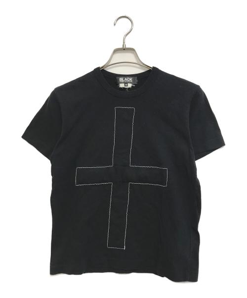 BLACK COMME des GARCONS（ブラックコムデギャルソン）BLACK COMME des GARCONS (ブラックコムデギャルソン) リバーシブル十字架Tシャツ ブラック サイズ:Ｍの古着・服飾アイテム