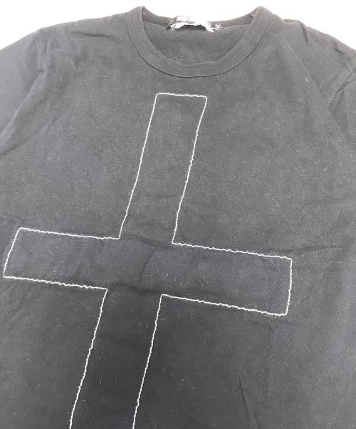 BLACK COMME des GARCONS（ブラックコムデギャルソン）BLACK COMME des GARCONS (ブラックコムデギャルソン) リバーシブル十字架Tシャツ ブラック サイズ:Ｍの古着・服飾アイテム