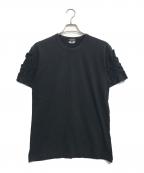 COMME des GARCONS HOMME PLUSコムデギャルソンオムプリュス）の古着「袖フリルTシャツ」｜ブラック