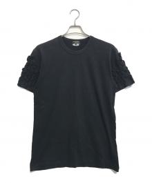 COMME des GARCONS HOMME PLUS（コムデギャルソンオムプリュス）の古着「袖フリルTシャツ」｜ブラック