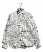 COMME des GARCONSコムデギャルソン）の古着「インサイドアウト総柄シャツ」｜ホワイト