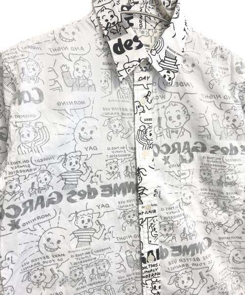 COMME des GARCONS（コムデギャルソン）COMME des GARCONS (コムデギャルソン) インサイドアウト総柄シャツ ホワイト サイズ:Sの古着・服飾アイテム