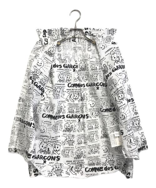 COMME des GARCONS（コムデギャルソン）COMME des GARCONS (コムデギャルソン) インサイドアウト総柄シャツ ホワイト サイズ:Sの古着・服飾アイテム